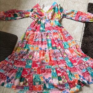 SHEIN Colorful Patchwork Maxi Dress
